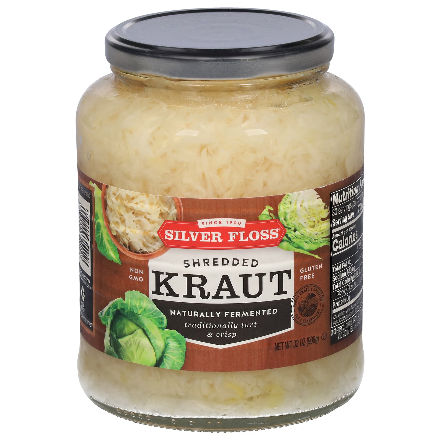 Silver Floss Shredded Kraut 32 oz