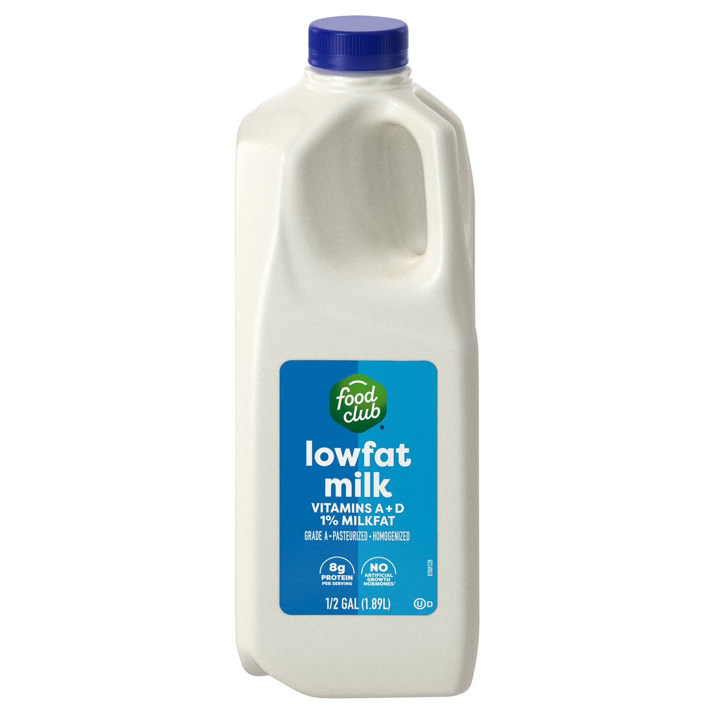 Food Club Lowfat 1% Milkfat Vitamins A + D Milk 0.5 gal
