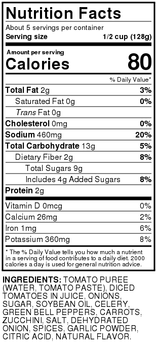 Garden Combination Chunky Pasta Sauce