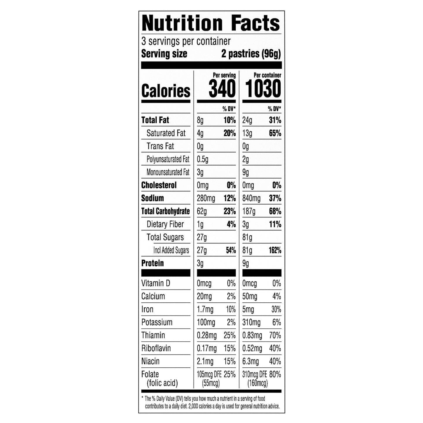 Food Club Frosted Blueberry Toaster Pastries 6 ea