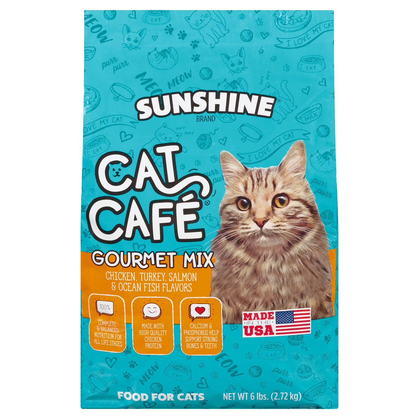 Cat Cafe Gourmet Mix Food for Cats 6 lb