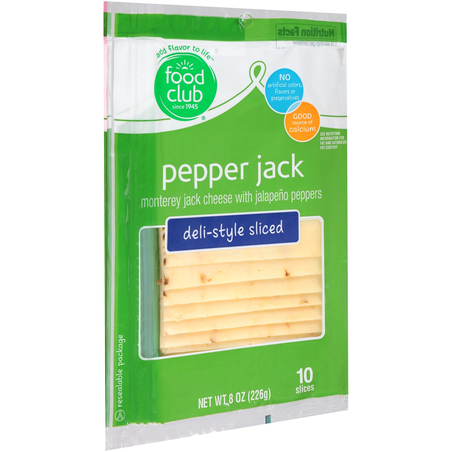 Pepper Jack Monterey Jack Deli-Style Sliced With Jalapeno Peppers