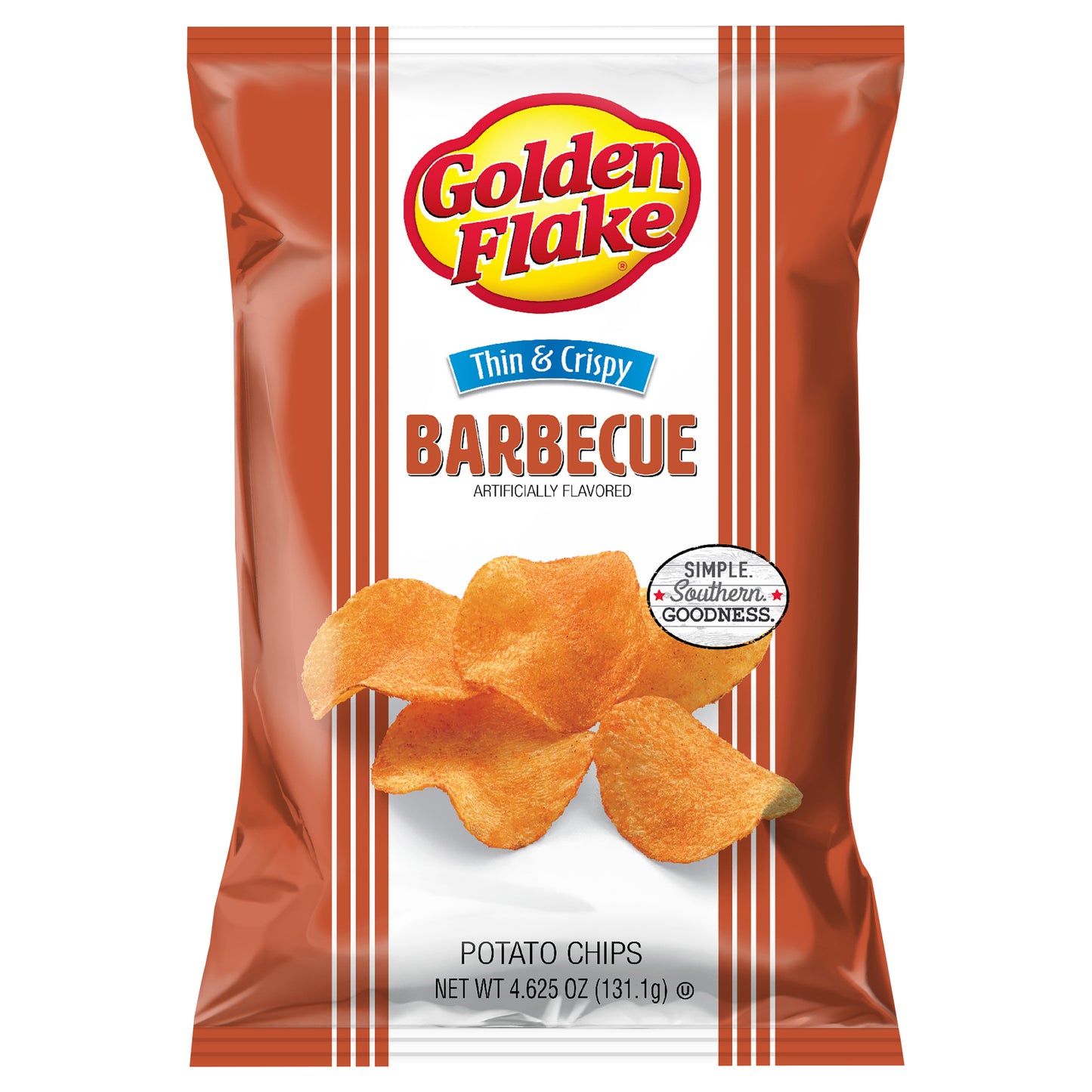 Golden Flake Barbeque Thin & Crispy Potato Chips 4.625 oz