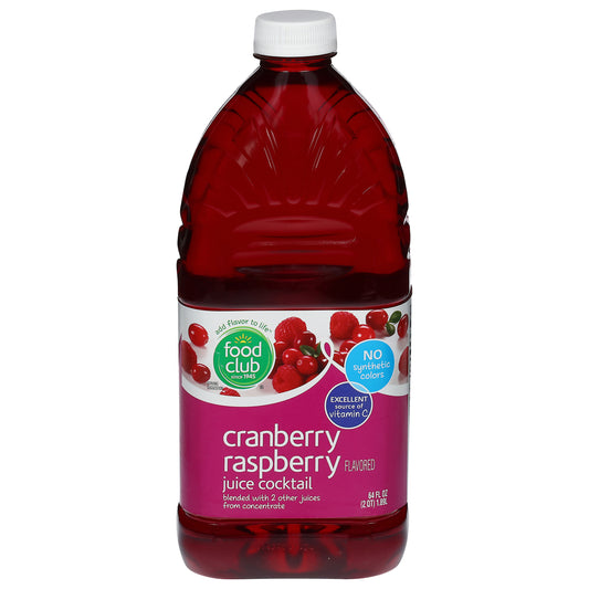 Food Club Cranberry Raspberry Flavored Juice Cocktail 64 fl oz