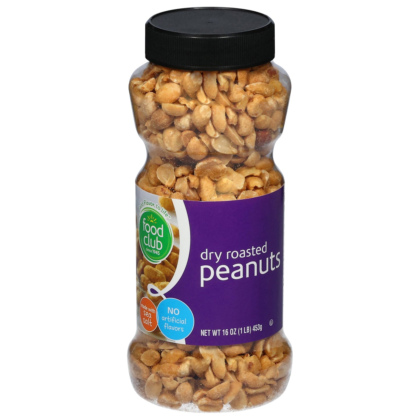 Food Club Dry Roasted Peanuts 16 oz