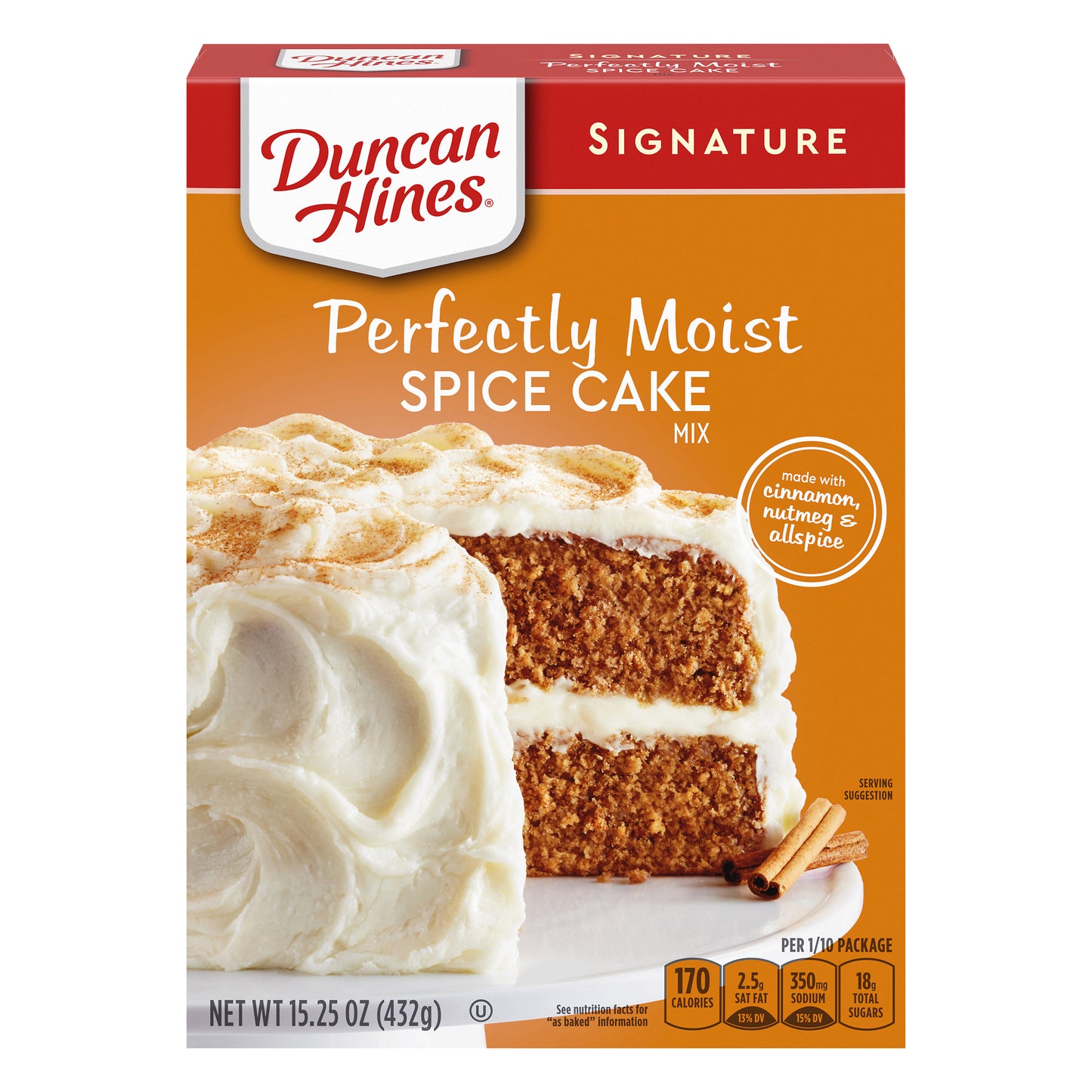Duncan Hines Signature Perfectly Moist Spice Cake Mix, 15.25 OZ
