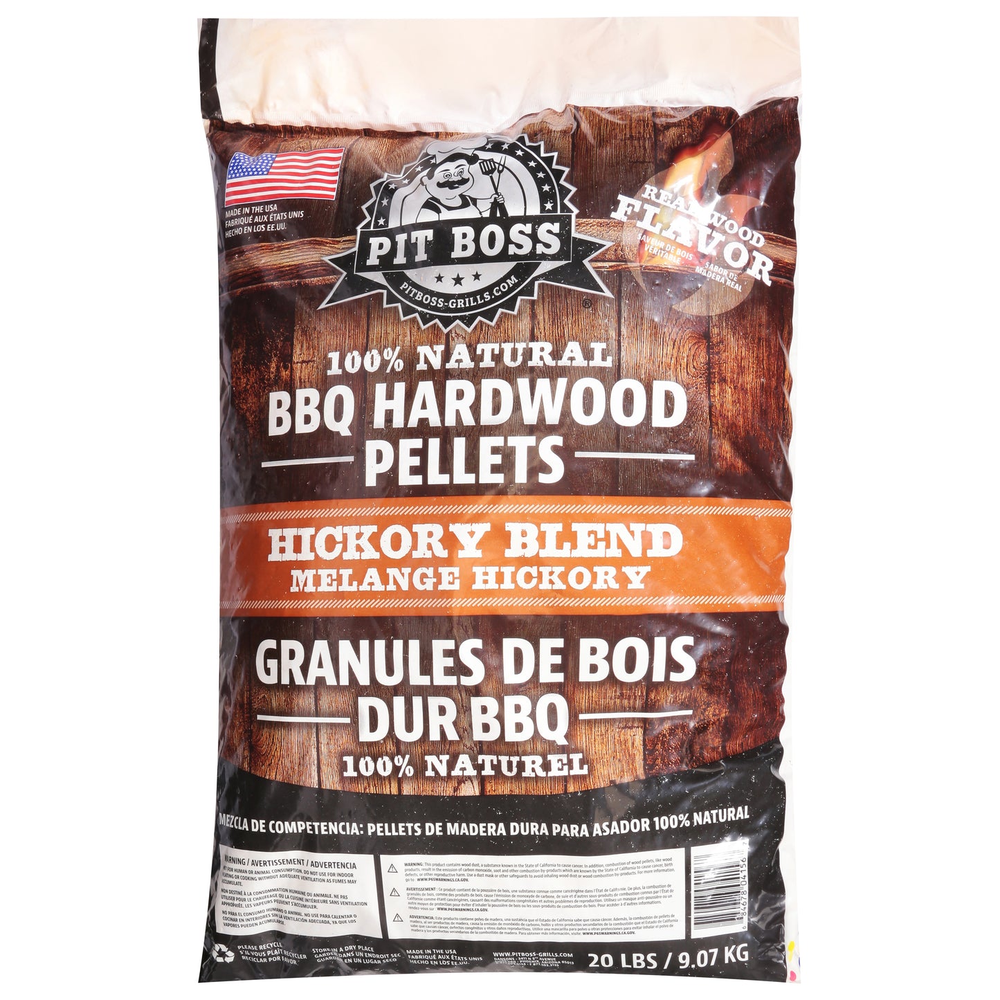 Pit Boss Hickory Blend BBQ Hardwood Pellets 20 lb