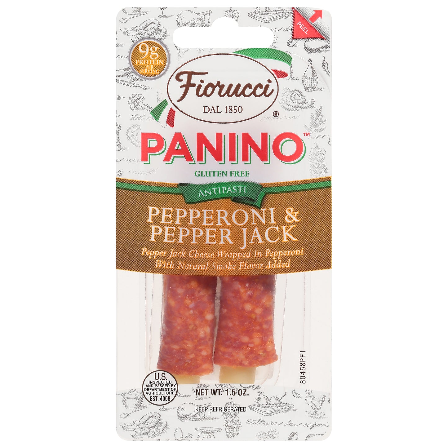 Fiorucci Antipasti Gluten Free Pepperoni & Pepper Jack Panino 1.5 oz