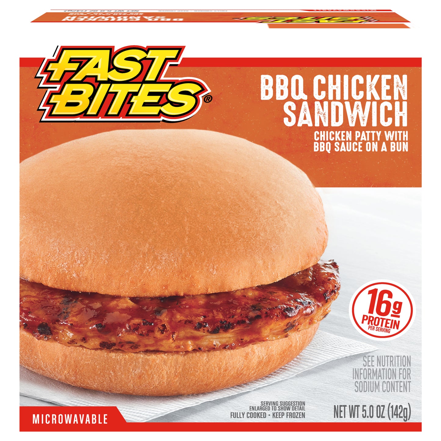 Fast Bites® BBQ Chicken Sandwich, 5 oz (Frozen)