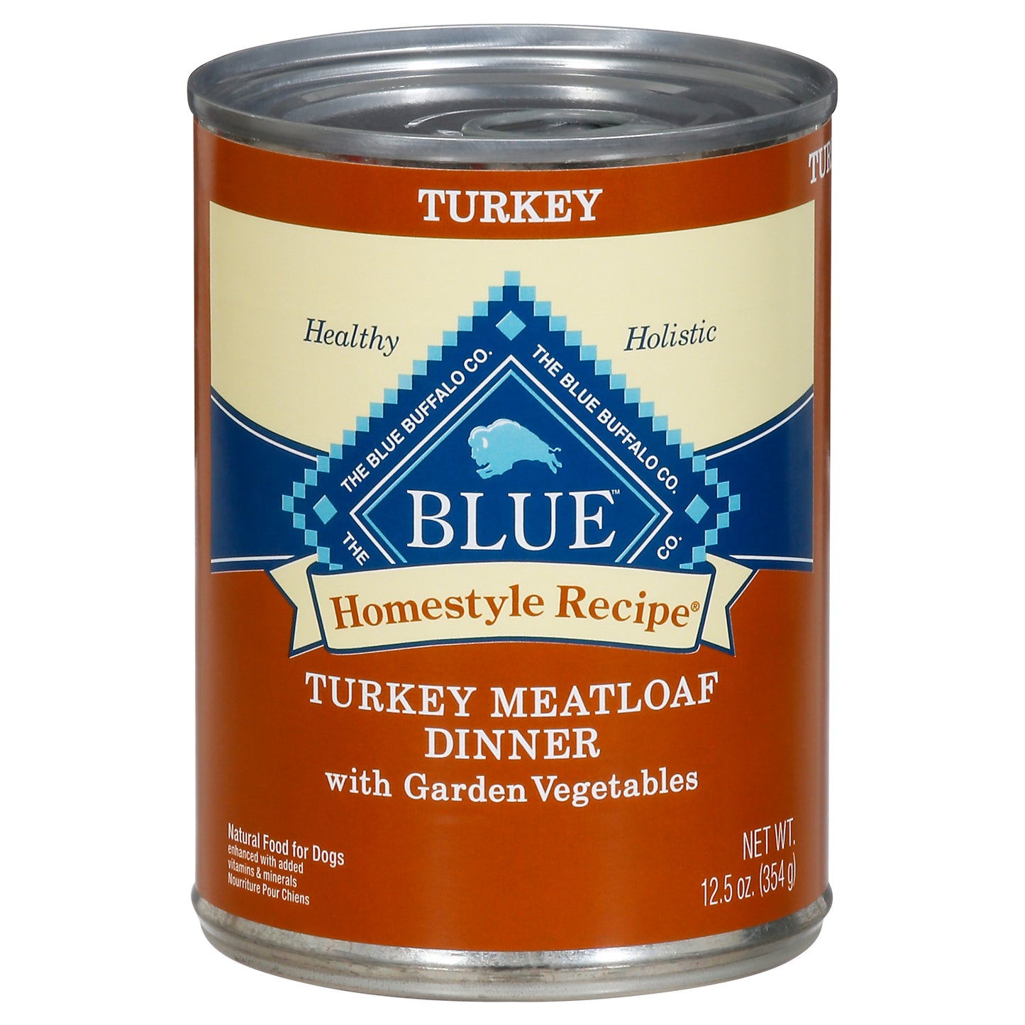 Blue Buffalo Blue Homestyle Recipe Natural Turkey Meatloaf Dinner Food for Dogs 12.5 oz