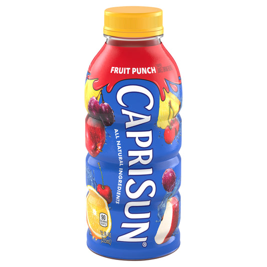 Capri Sun Fruit Punch Flavored Juice Drink Blend with other natural flavor, 12 fl oz Bottle