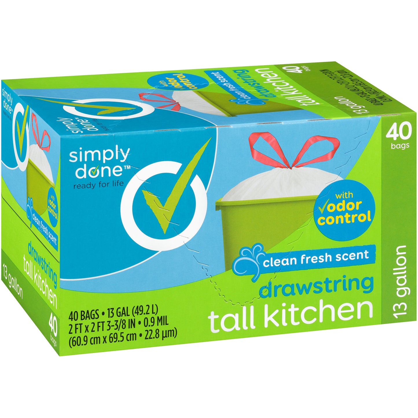 Drawstring Tall Kitchen, Clean Fresh Scent