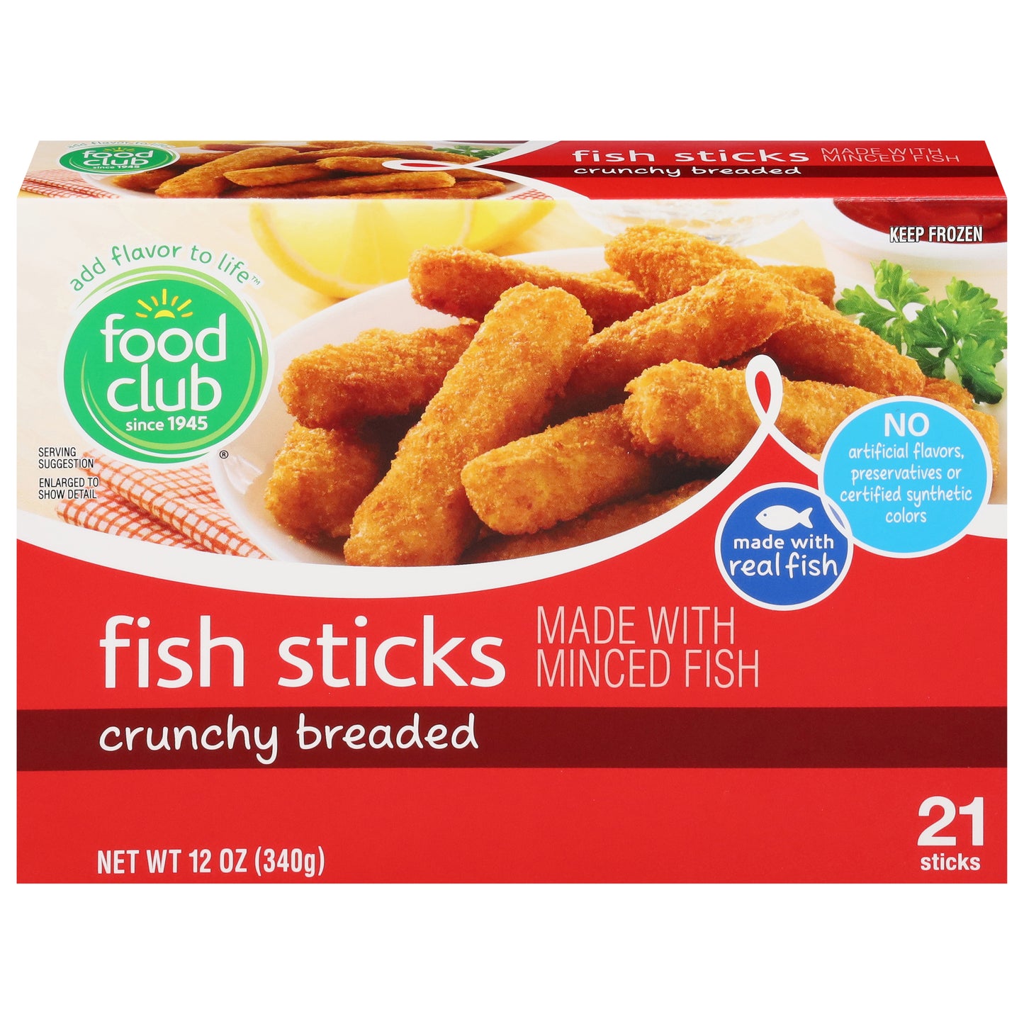 Food Club Crunchy Breaded Fish Sticks 21 ea