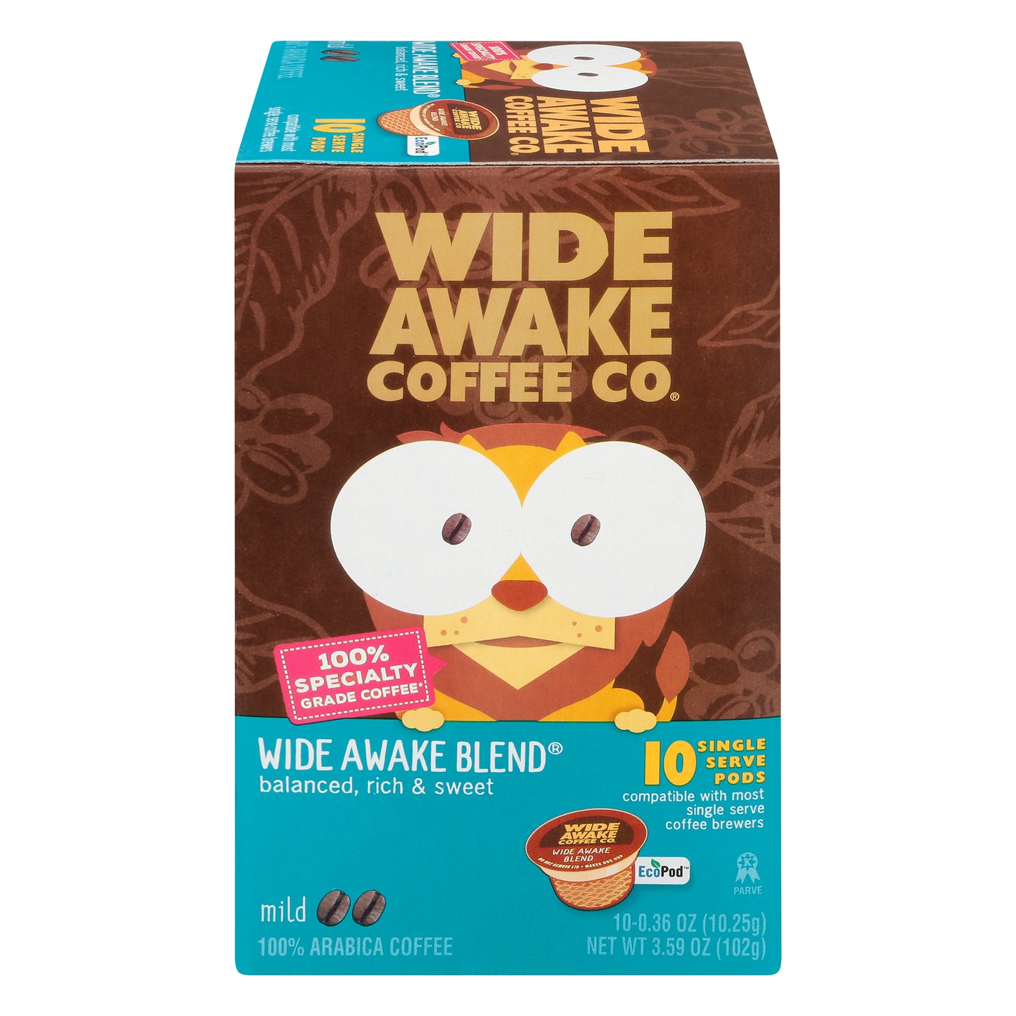 Wide Awake Coffee Co. Single Serve Pods Mild Wide Awake Blend Coffee 10 ea