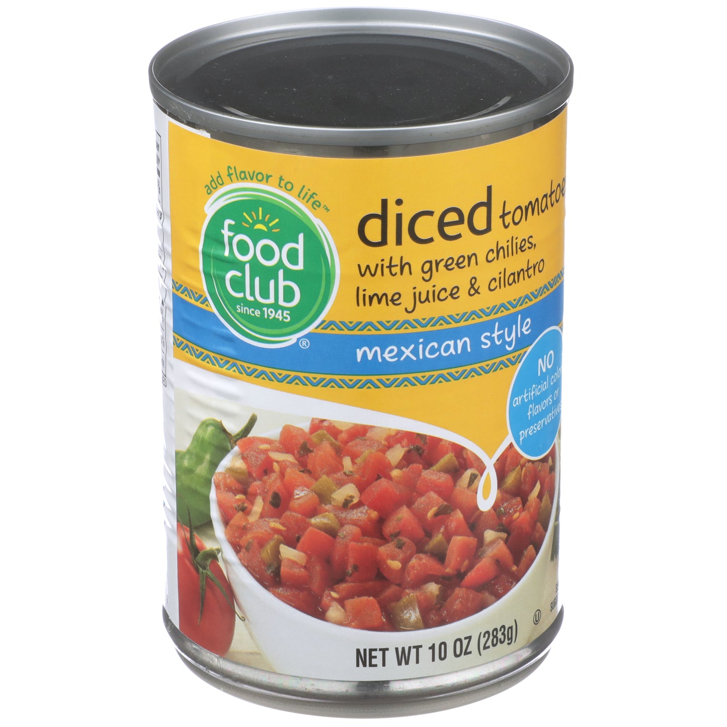 Mexican Style Diced Tomatoes With Green Chilies, Lime Juice & Cilantro