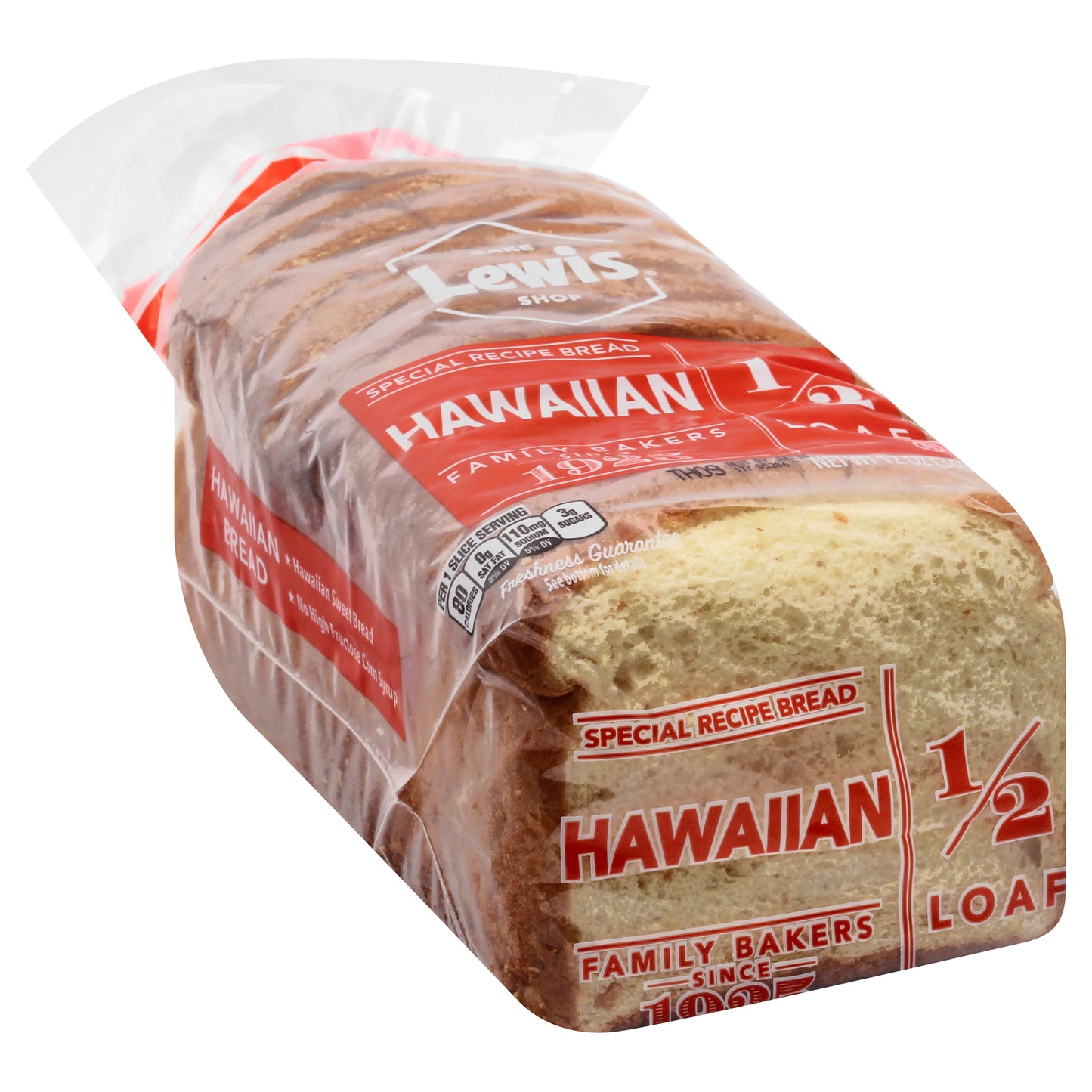 Lewis 1/2 Loaf Hawaiian Bread 12 oz