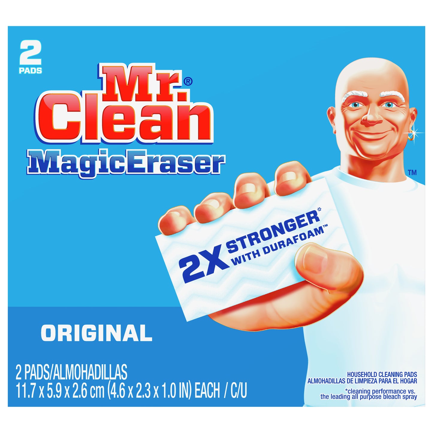 Mr. Clean Magic Eraser Original, Cleaning Pads with Durafoam, 2 count
