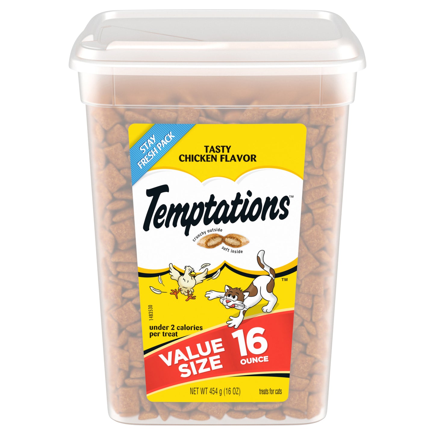 Temptations Tasty Chicken BACK Label Value Pack PA Work 16OZ