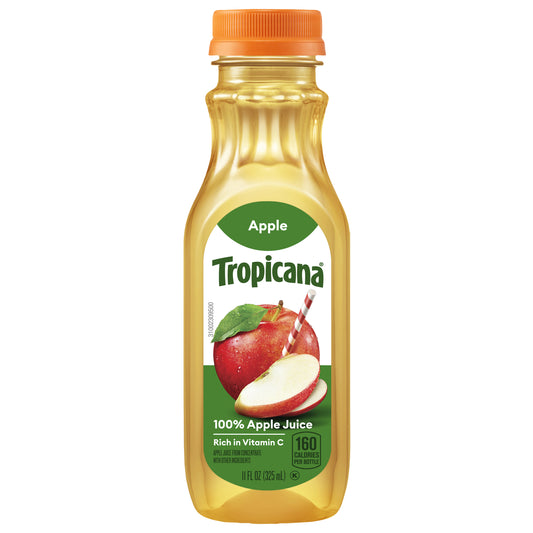 Tropicana 100% Apple Juice, Single Serve, 11 fl oz bottle