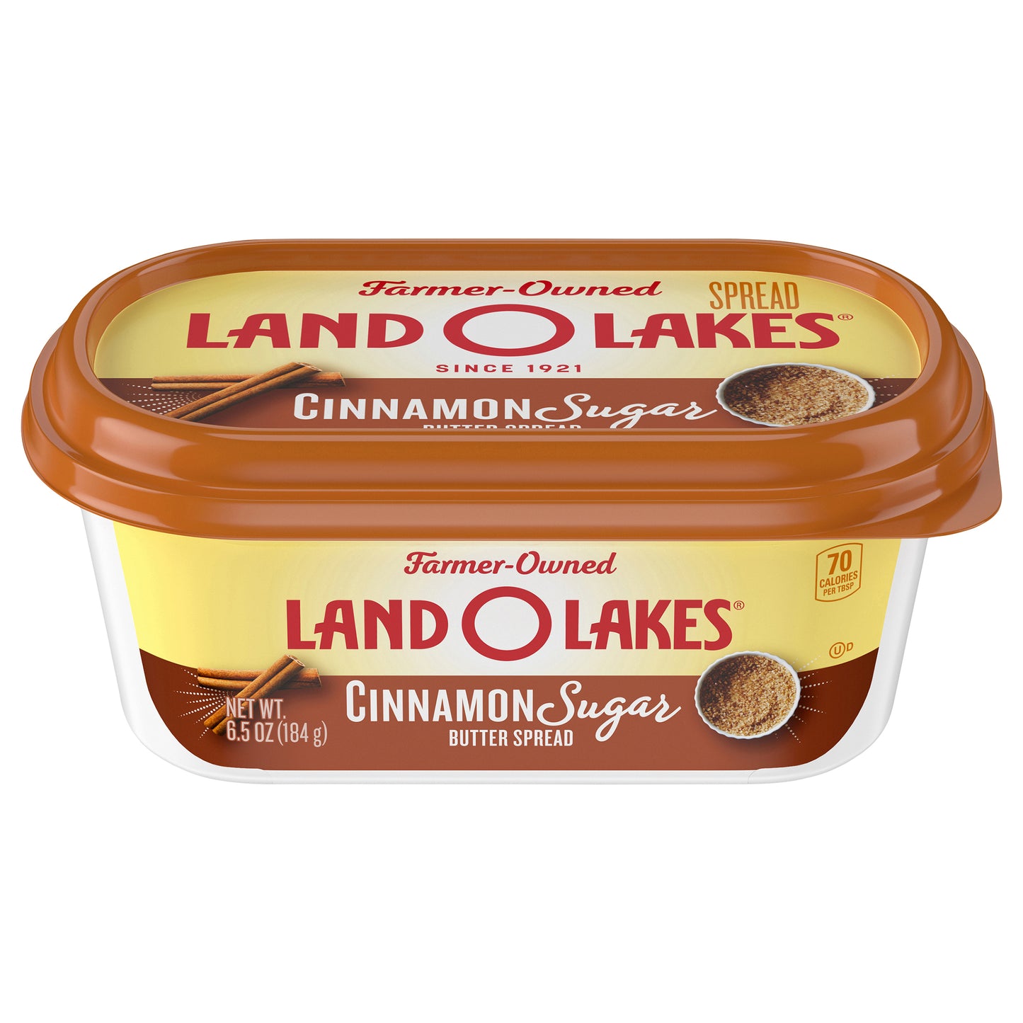 Land O Lakes Cinnamon Sugar Butter Spread, Spreadable, 6.5 oz tub