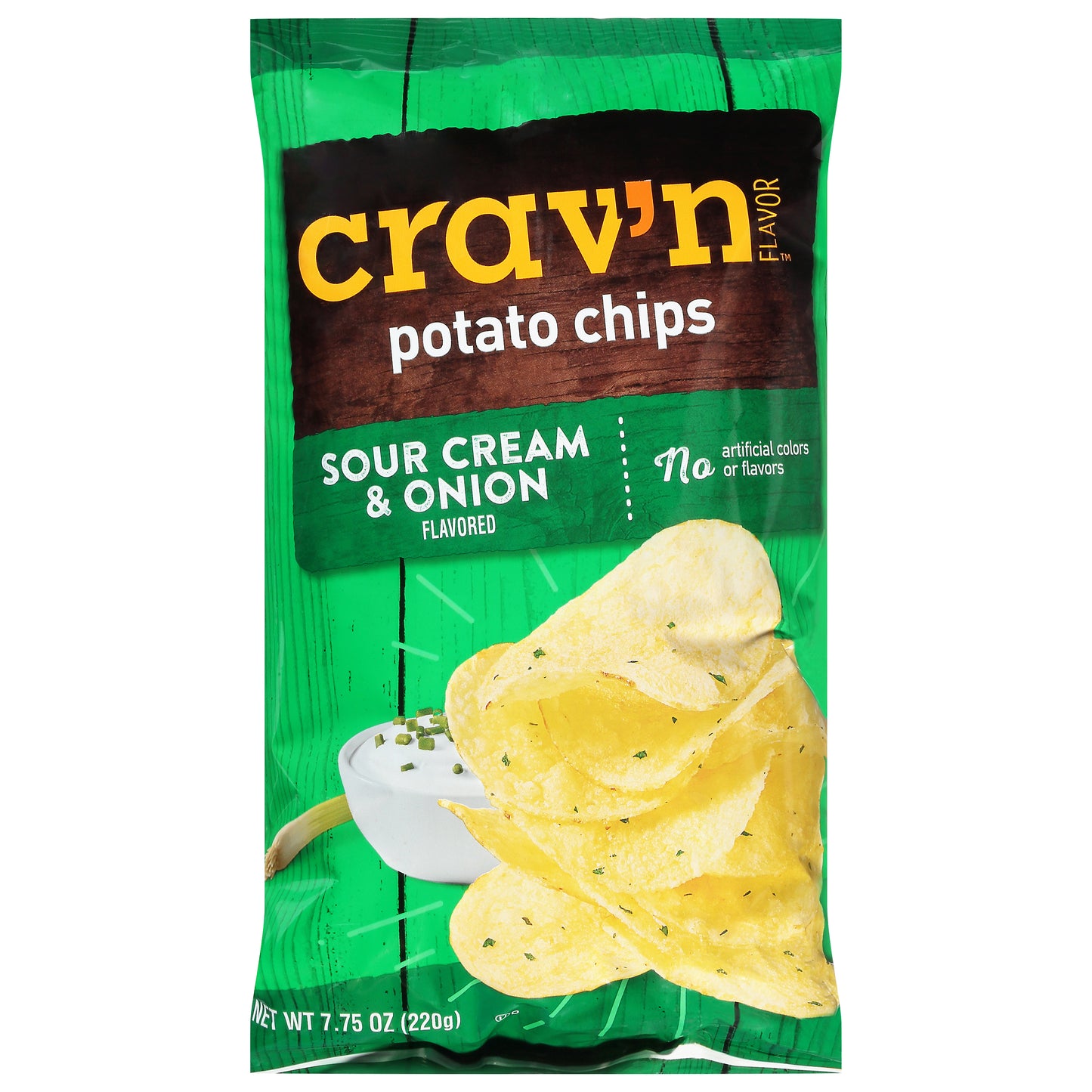 Crav'n Flavor Sour Cream & Onion Flavored Potato Chips 7.75 oz