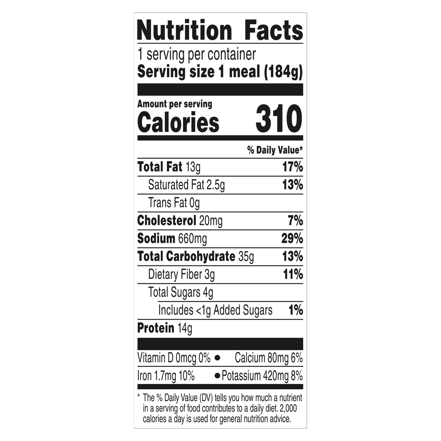 Banquet Basic Chicken Fingers Frozen Single Serve Meal, 6.5 Ounce