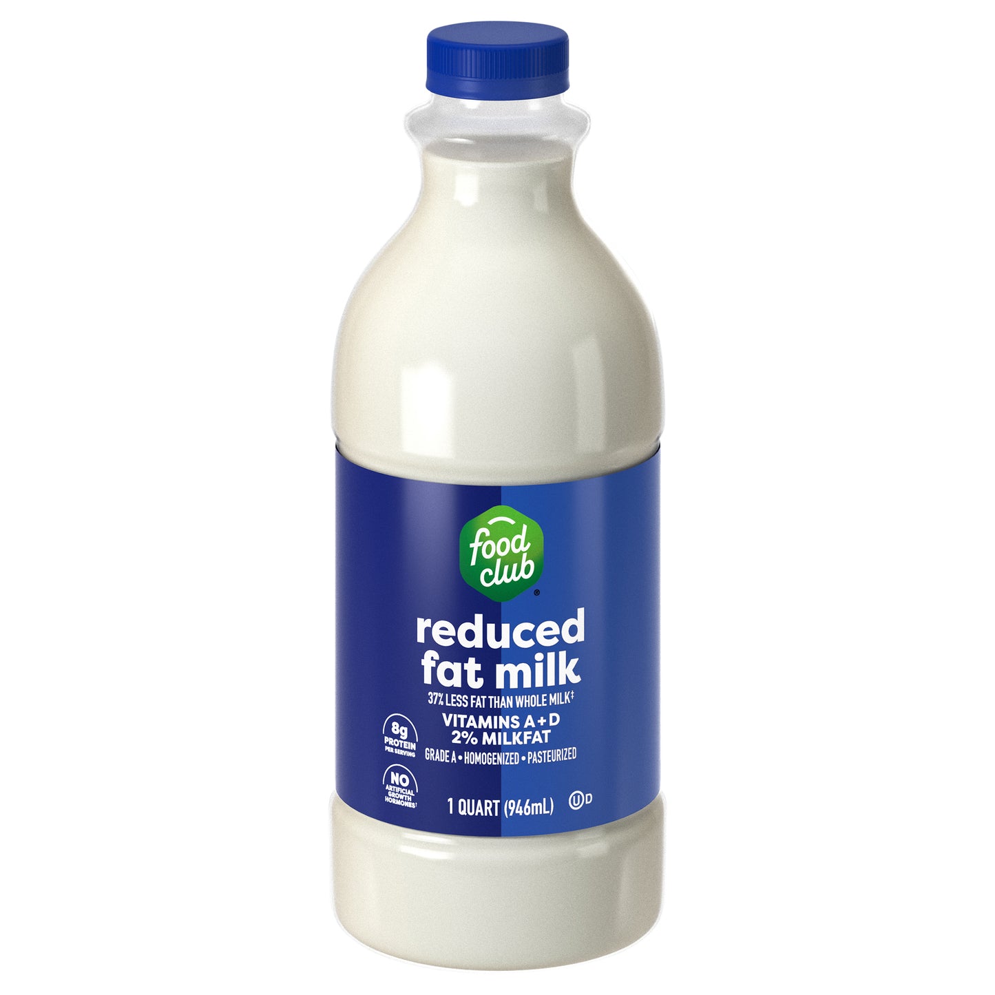 Food Club 2% Milkfat Reduced Fat Milk 1 qt