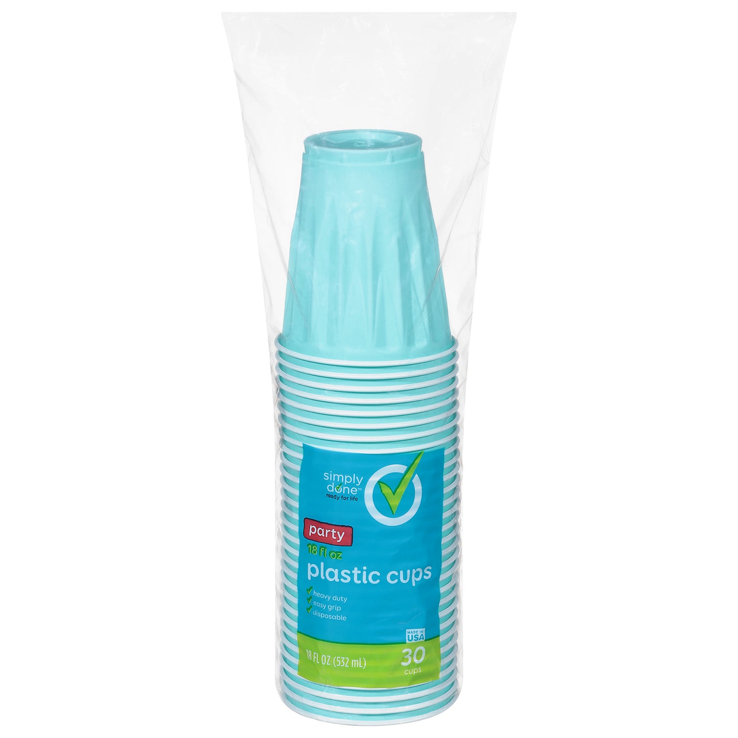 Simply Done 16 Fluid Ounce Blue Party Plastic Cups 30 ea
