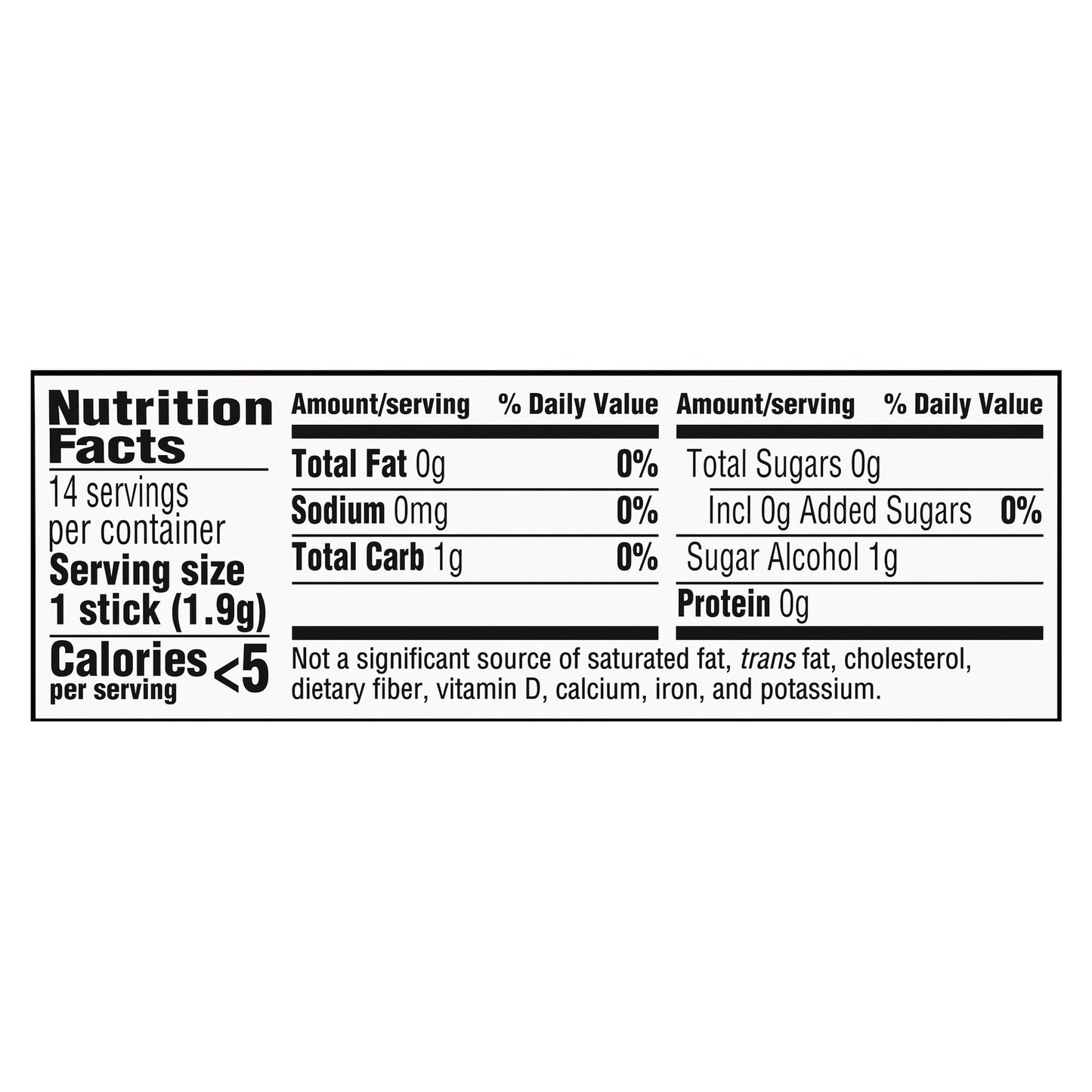 MONDELEZ GLOBAL LLC (SNACKS US) TRIDENT Cinnamon 14PC Sleeve Top 623752 516483 - TRIDENT Redesign US - WAVE 3 14 STICKS English