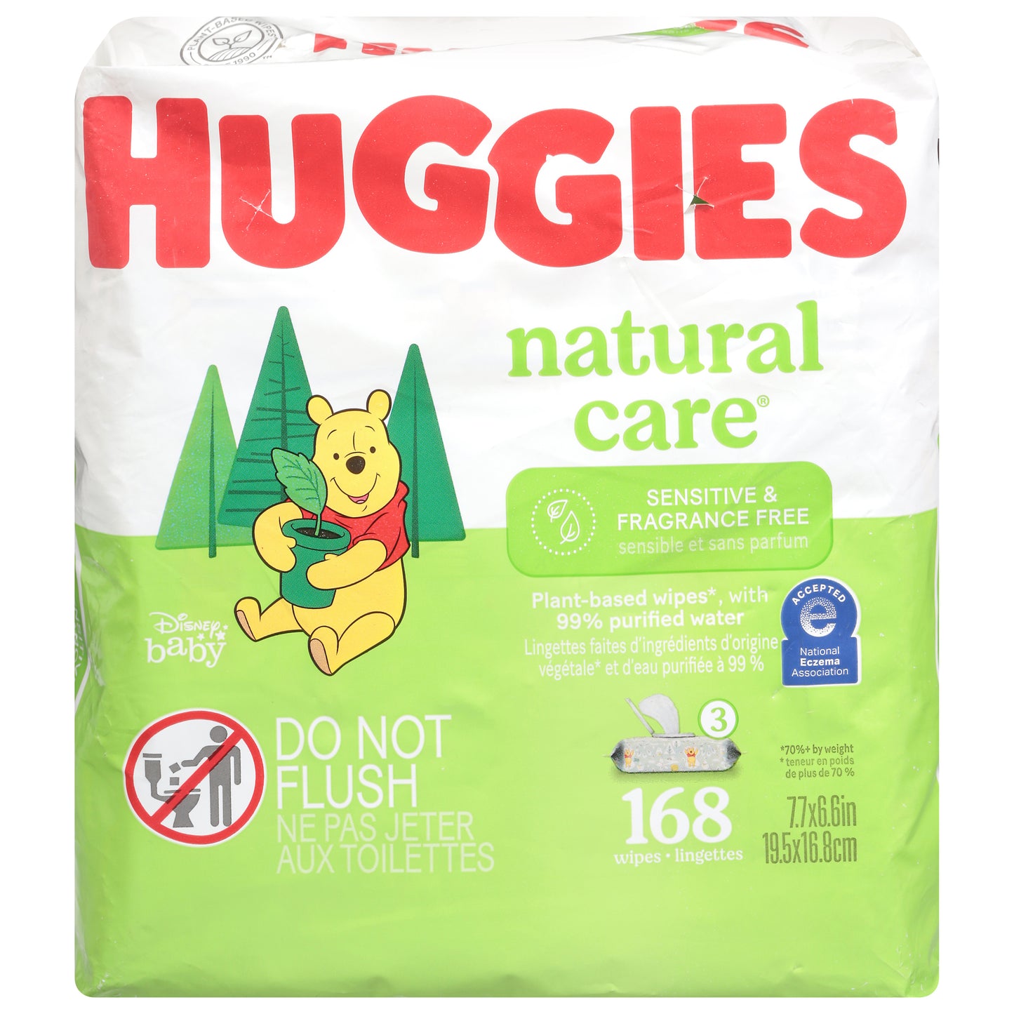 Huggies Natural Care Plant-Based Sensitive & Fragrance Free Disney Baby Wipes with 99% Purified Water 168 ea