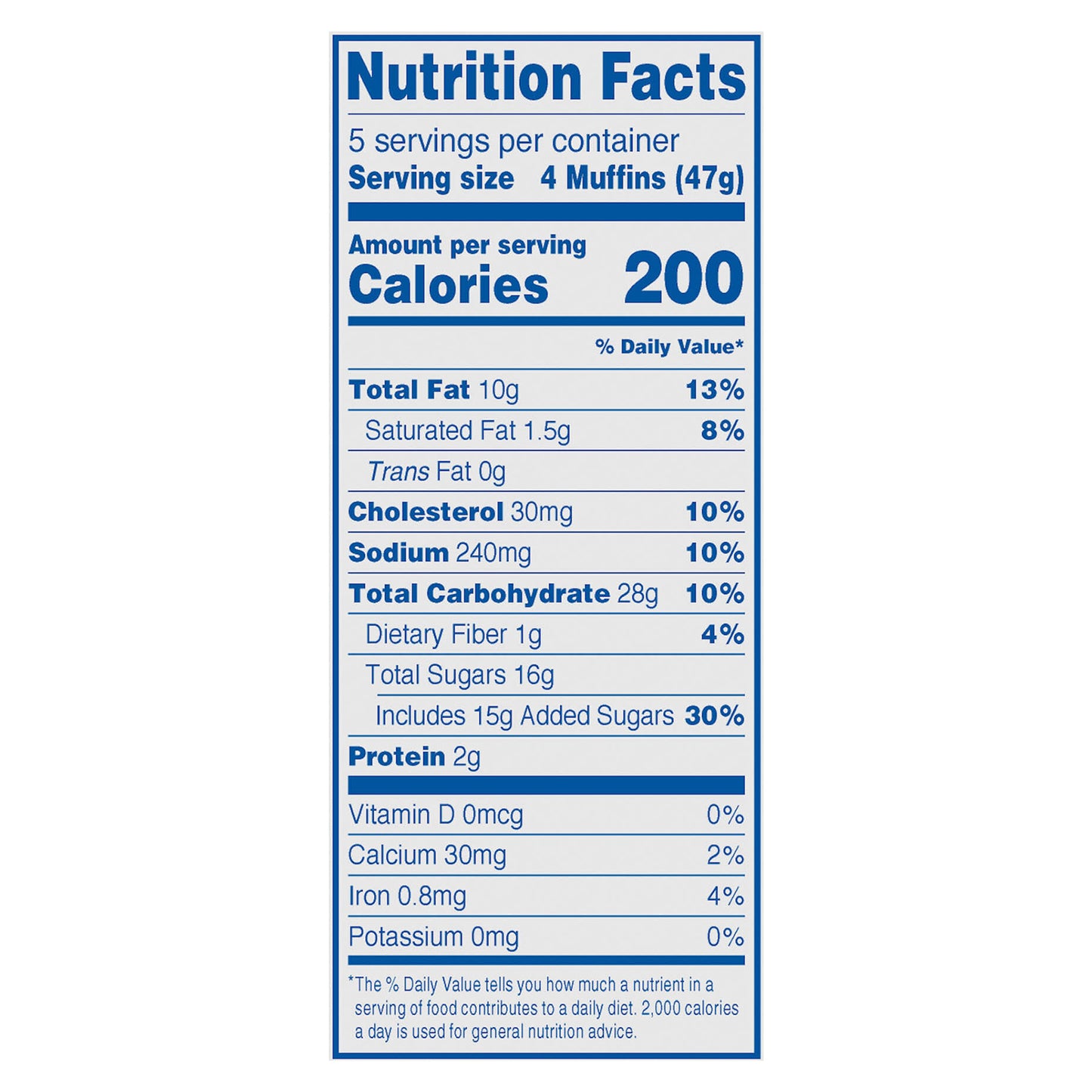 HOSTESS Blueberry Flavored Mini Muffins Pouches, 20 Count, 8.25 oz