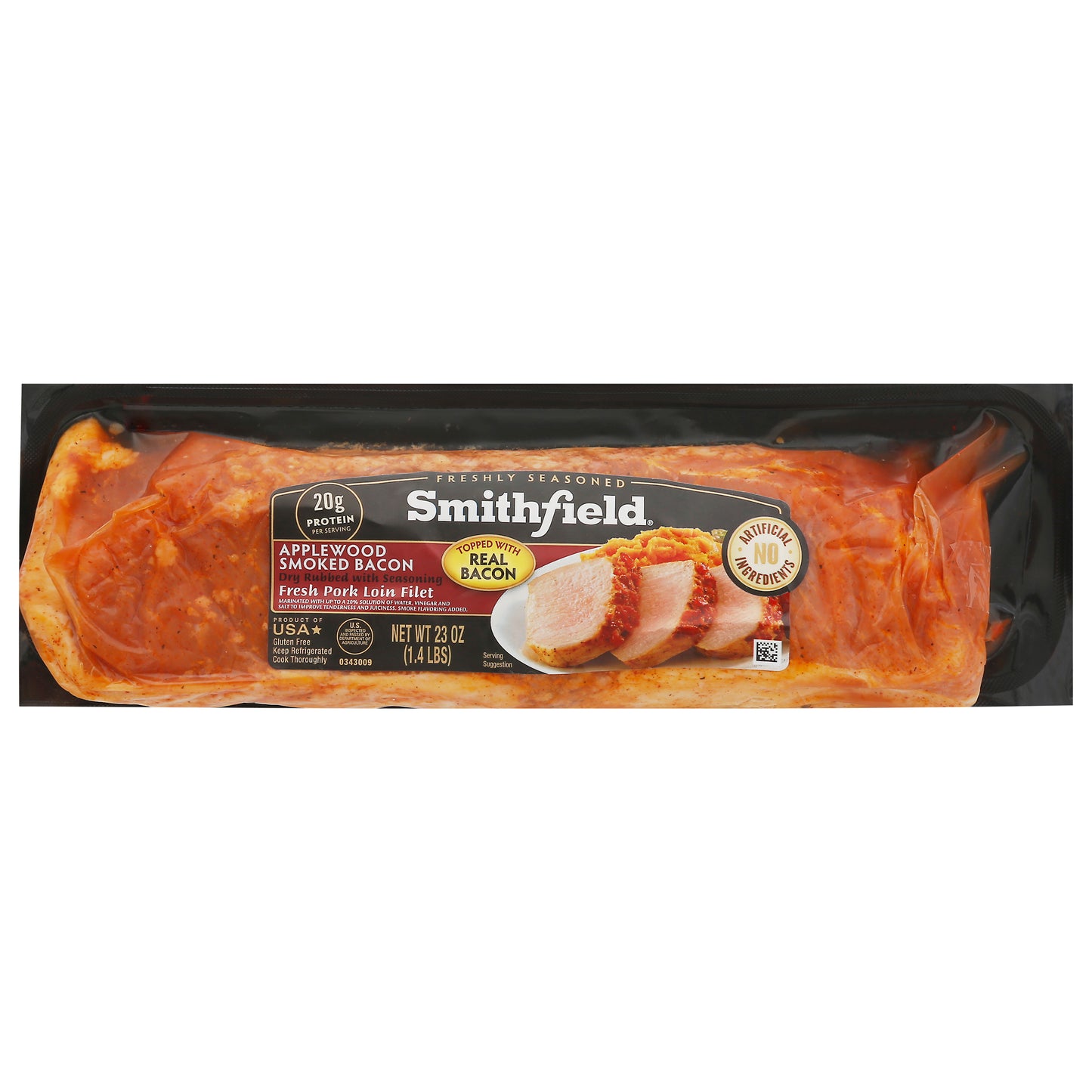 Smithfield Applewood Smoked Bacon Fresh Pork Loin Filet 23 oz