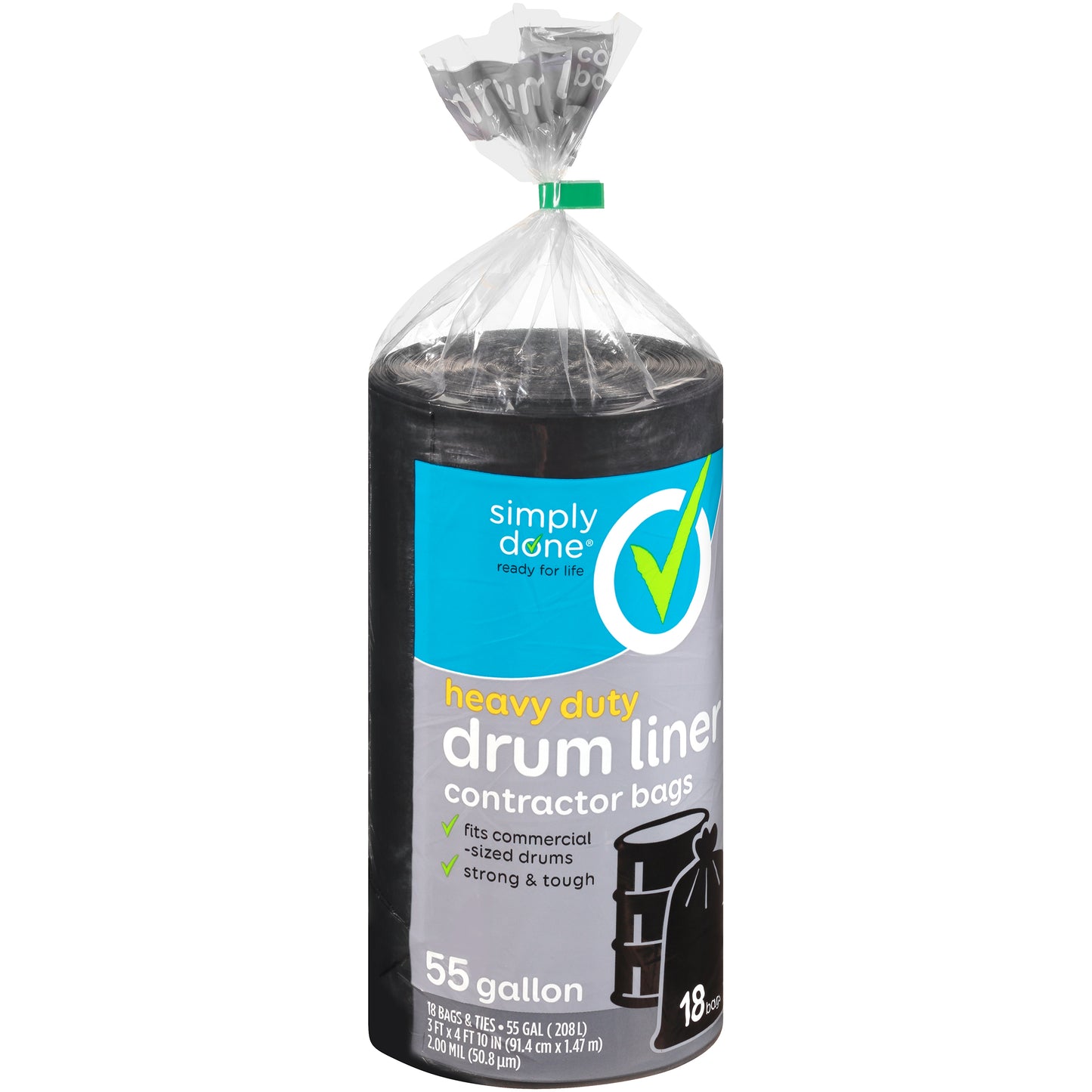 Heavy Duty Drum Liner Contractor Bags & Ties