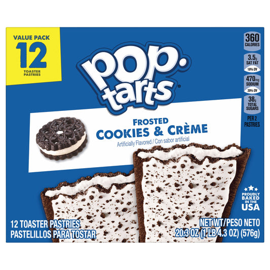 Pop-Tarts Cookies and Creme Toaster Pastries