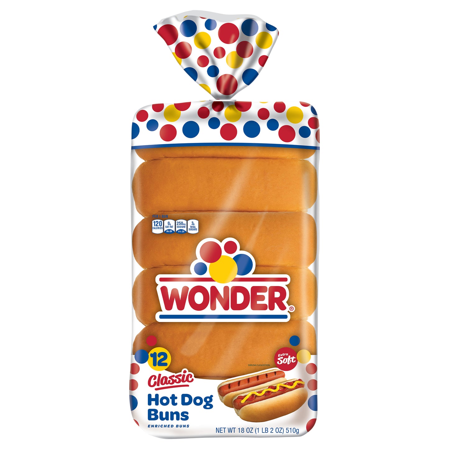 Wonder Extra Soft Classic Hot Dog Buns 12 ea