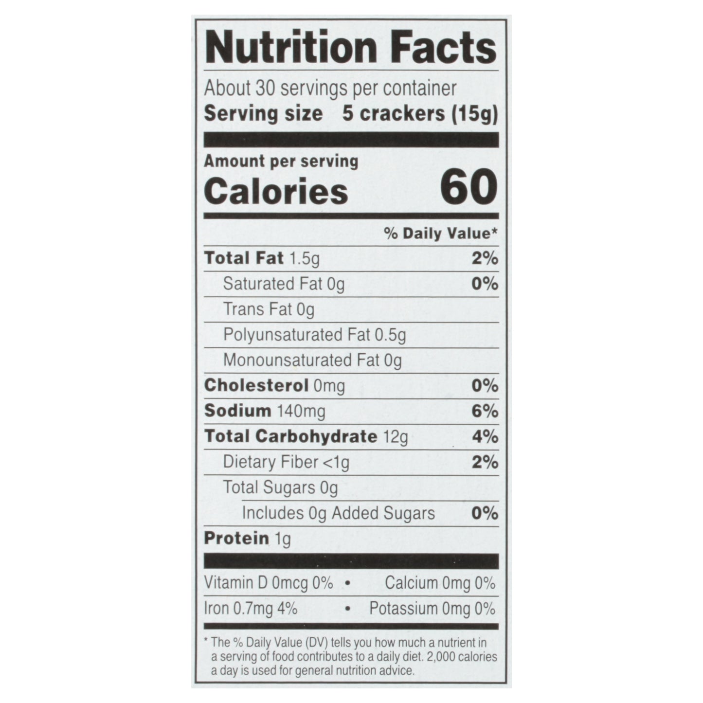 Crav'n Flavor 4 Inner Packs Wheat Saltine Crackers 4 ea