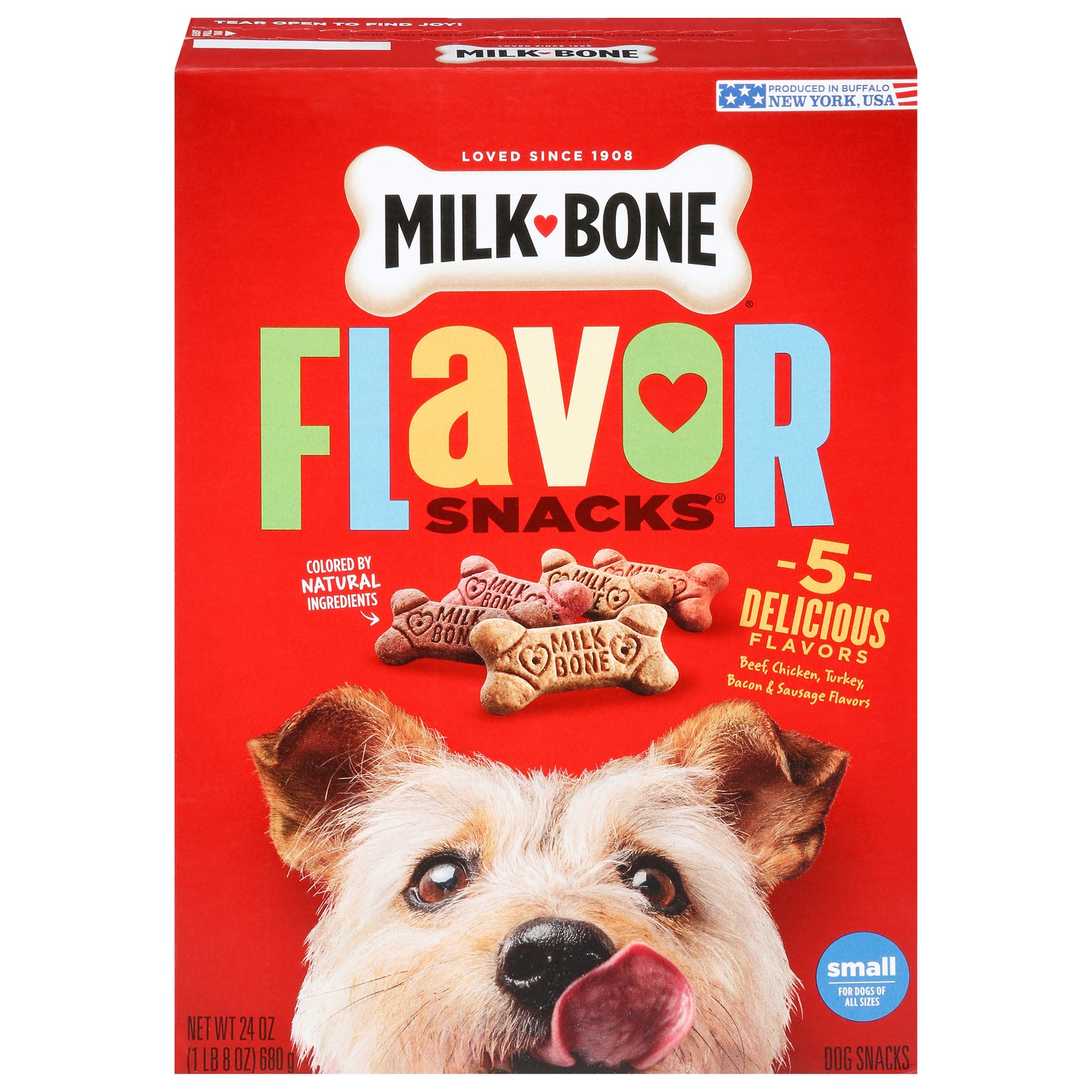 Milk-Bone Flavor Snacks Small Beef/Chicken/Turkey/Bacon/Sausage Flavors Dog Snacks 24 oz