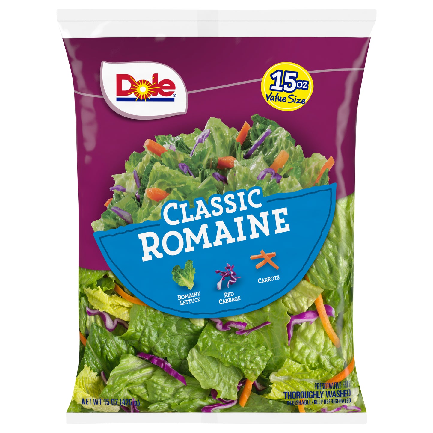Dole Value Size Classic Romaine 15 oz