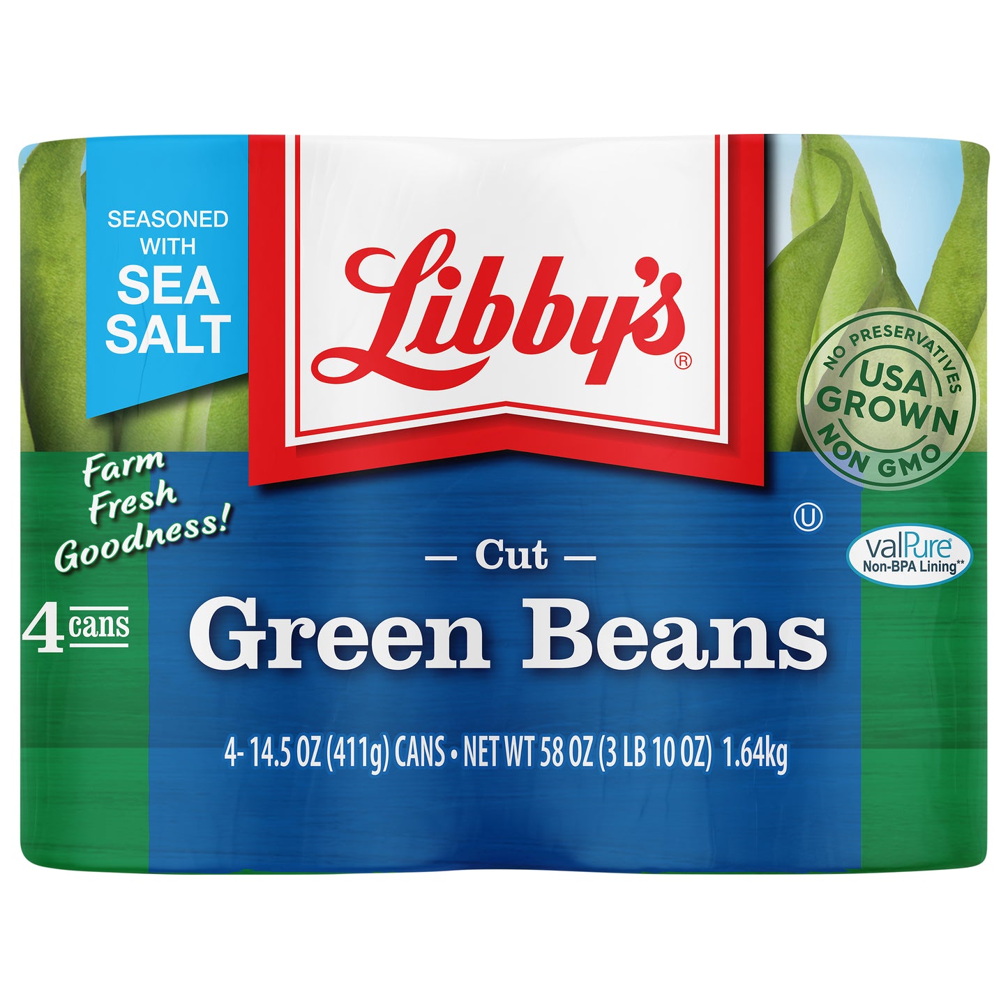 Libby's Cut Green Beans, 14.5 oz, 4-Cans