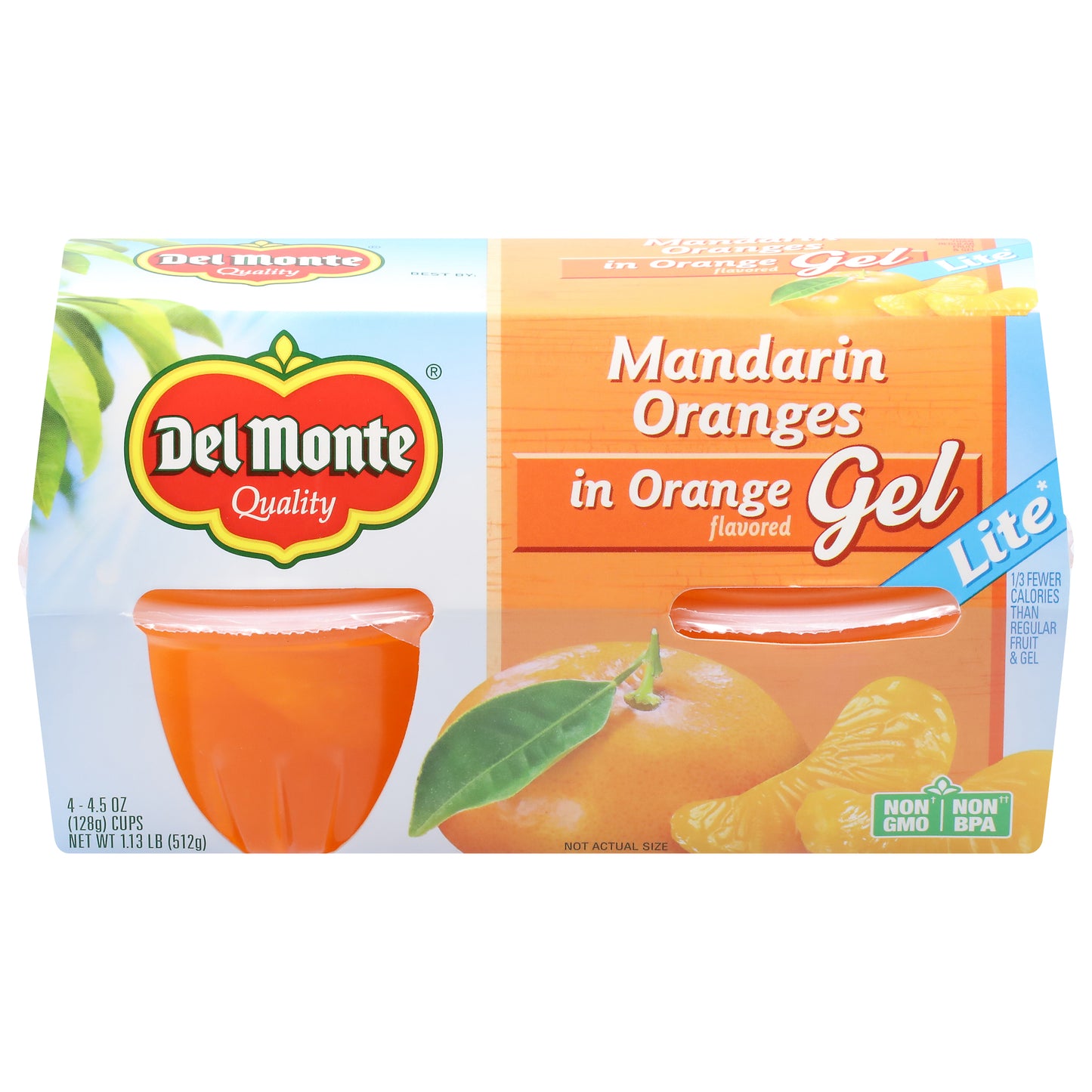 Del Monte Orange Mandarin Oranges 4 - 4.5 oz Cups