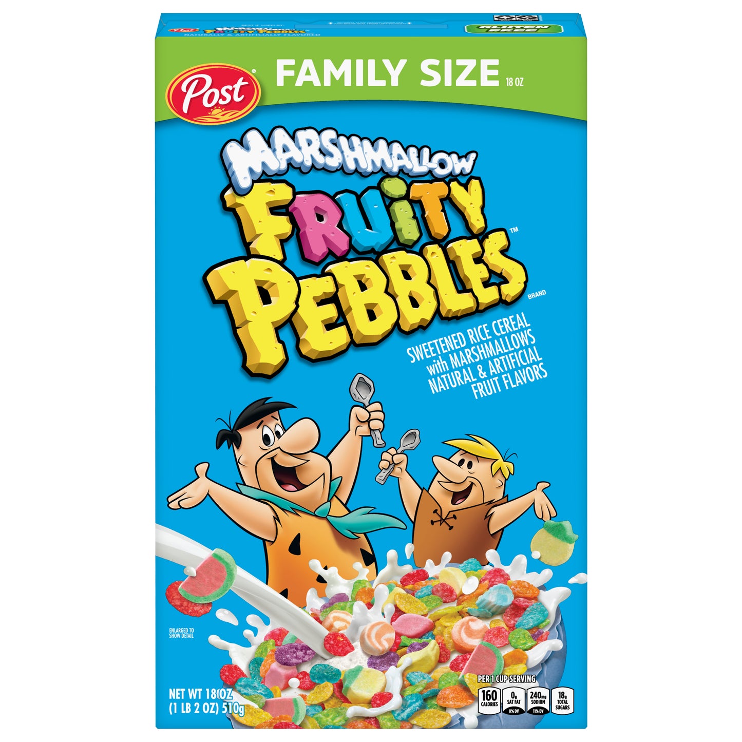 Fruity Pebbles Marshmallow Cereal Family Size 18 oz