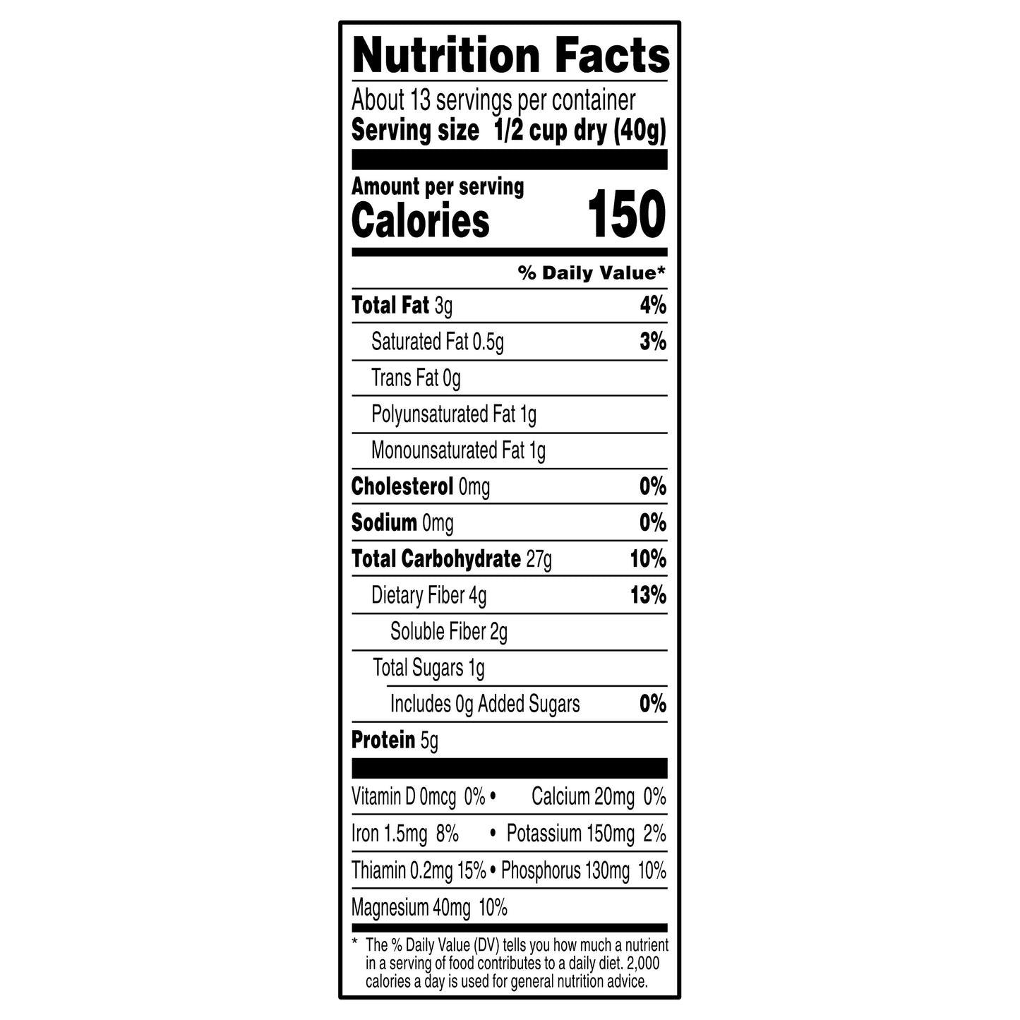 Oats Select Starts Gluten Free Regular