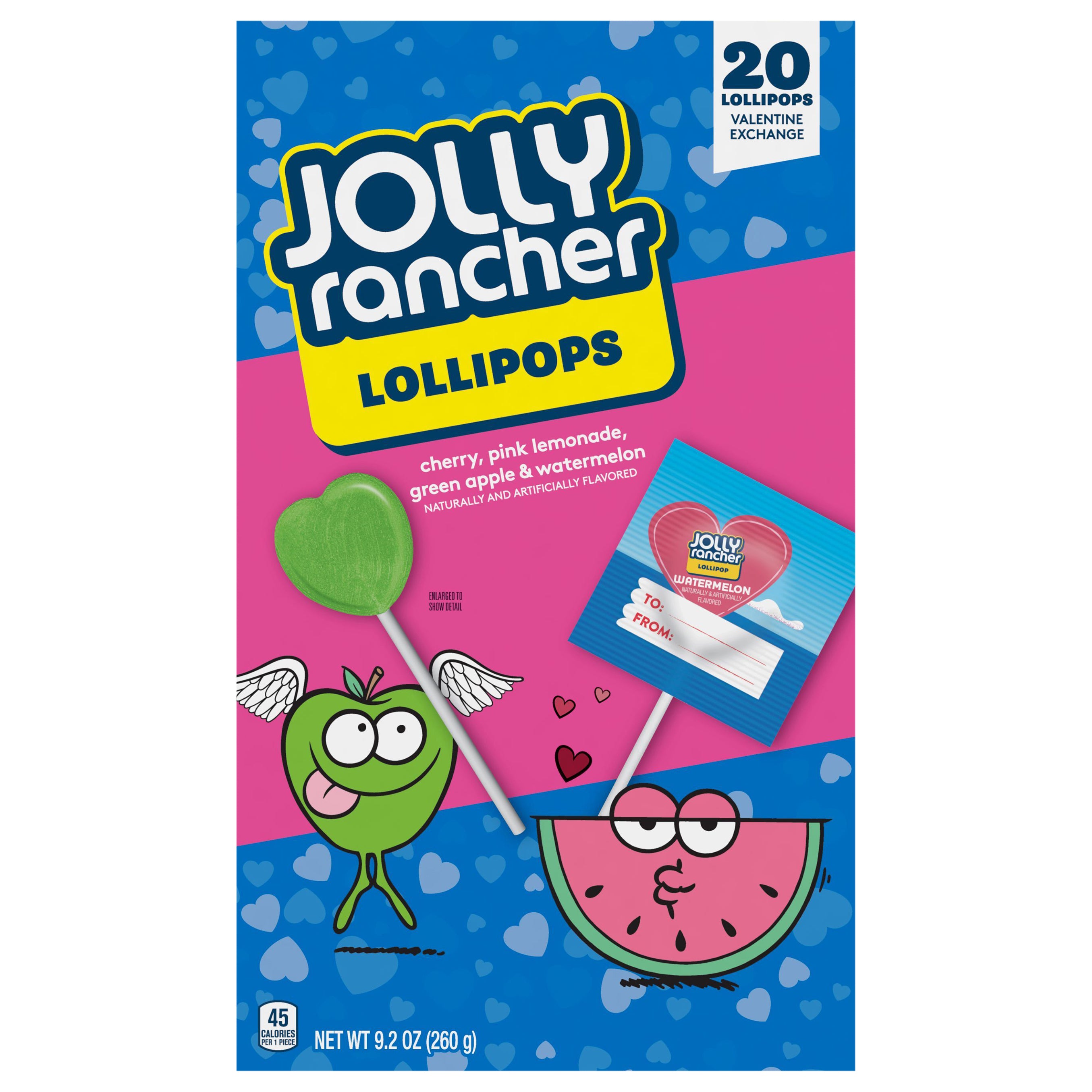 JOLLY RANCHER Assorted Fruit Flavored, Valentine's Lollipops Box