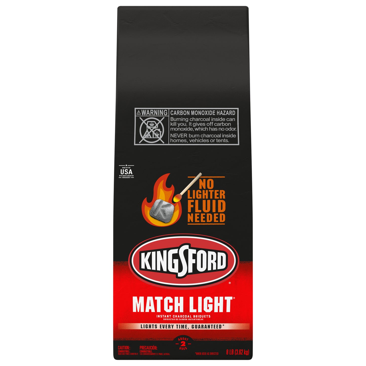 Kingsford Match Light Instant Charcoal Briquettes BBQ Charcoal - ABOUT 2 USES 8 LB (3.62 kg)