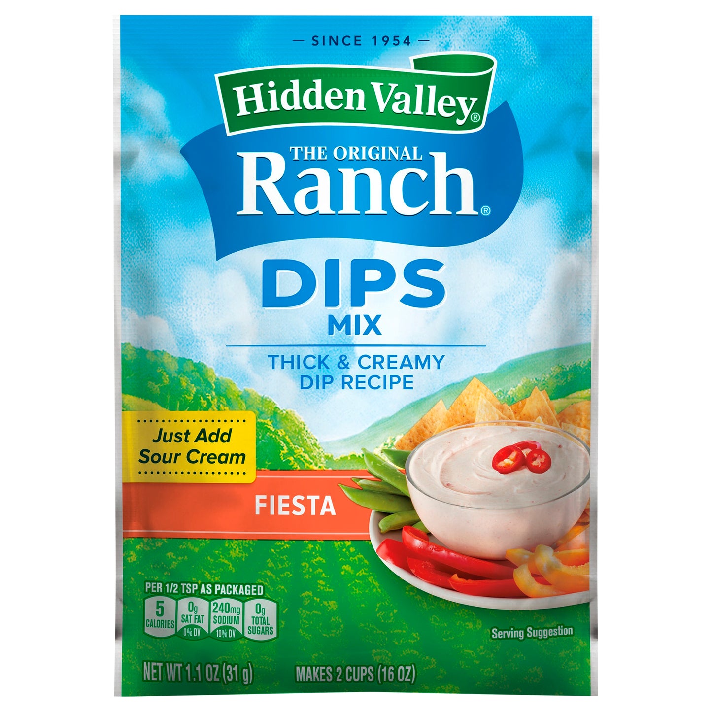 Hidden Valley The Original Ranch Fiesta Dips Mix 1.1 oz