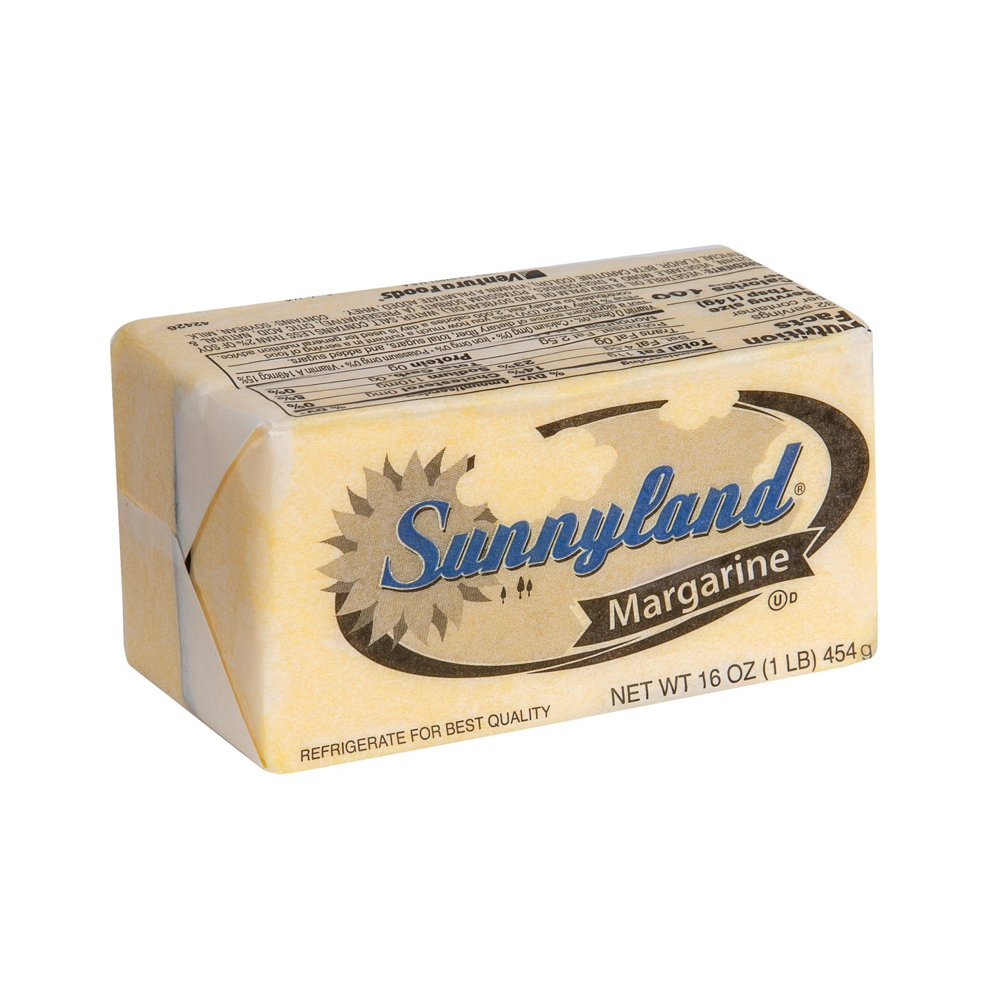 Sunnyland Margarine, Refrigerate for Best Quality, Brick, 1 lb