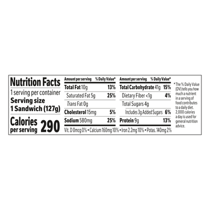 Hot Pockets Crispy Crust Hickory Ham and Cheddar Frozen Sandwich 4.5 oz 1 pk Box