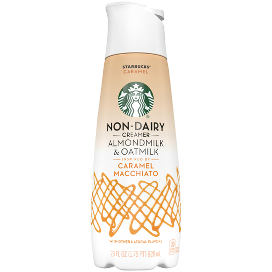 STARBUCKS Almond Oat Milk Creamer Caramel Macchiato 28floz Bottle