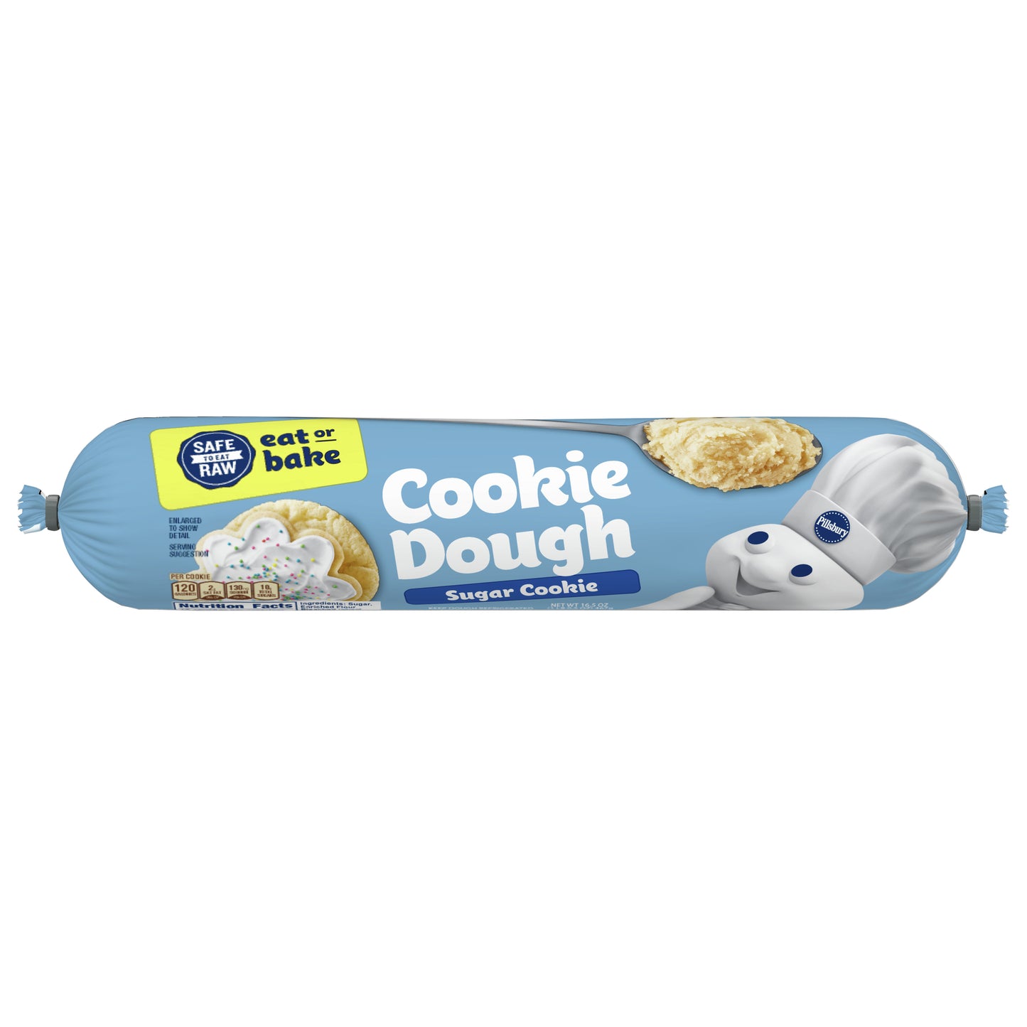 Pillsbury Ready To Bake Refrigerated Cookie Dough, Sugar Cookie, 16.5 oz