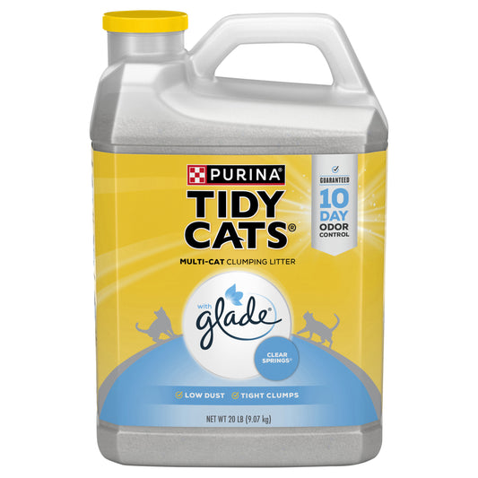 Purina Tidy Cats Clumping Multi Cat Litter, Glade Clear Springs - 20 lb. Jug